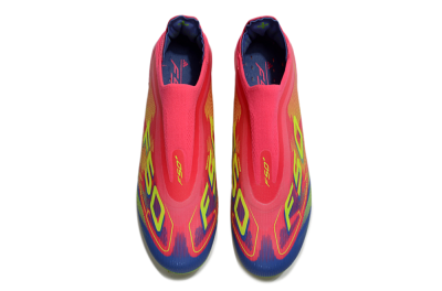 Adidas F50+ Elite Laceless FG Firm Ground Soccer Cleats - Red/Yellow/Blue