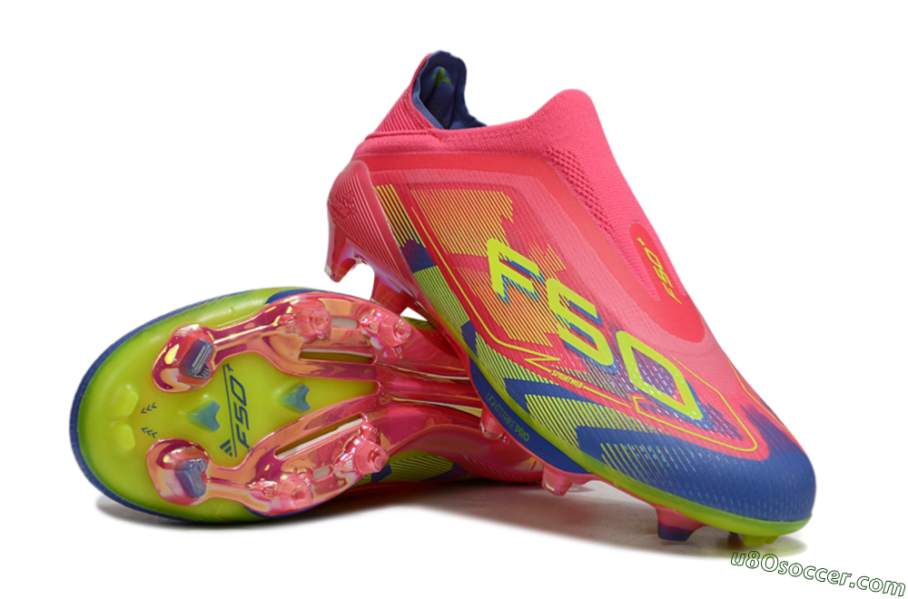 Adidas F50+ Elite Laceless FG Firm Ground Soccer Cleats - Red/Yellow/Blue 3