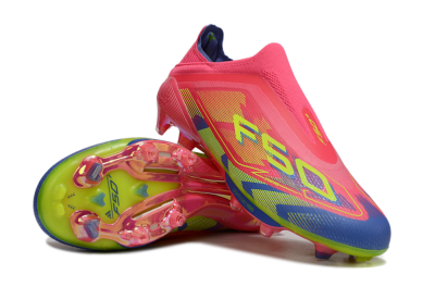 Adidas F50+ Elite Laceless FG Firm Ground Soccer Cleats - Red/Yellow/Blue