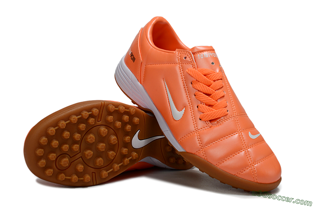 Nike Total 90 III TF Artificial Turf Soccer Shoes - Orange/White 3