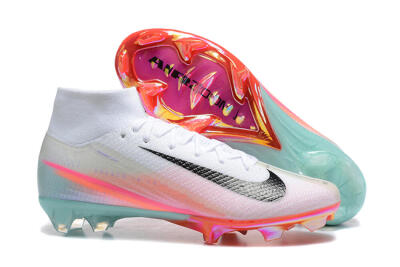 Nike Air Zoom Mercurial Superfly 10 Elite FG Firm Ground Soccer Cleats - White/Black/Pink
