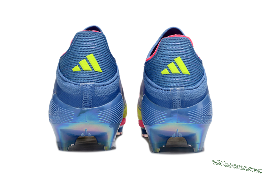Adidas F50+ Elite Laceless FG Firm Ground Soccer Cleats - Blue/Yellow/Pink 5