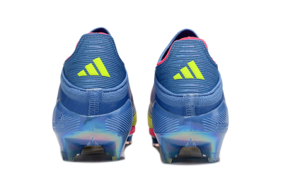 Adidas F50+ Elite Laceless FG Firm Ground Soccer Cleats - Blue/Yellow/Pink