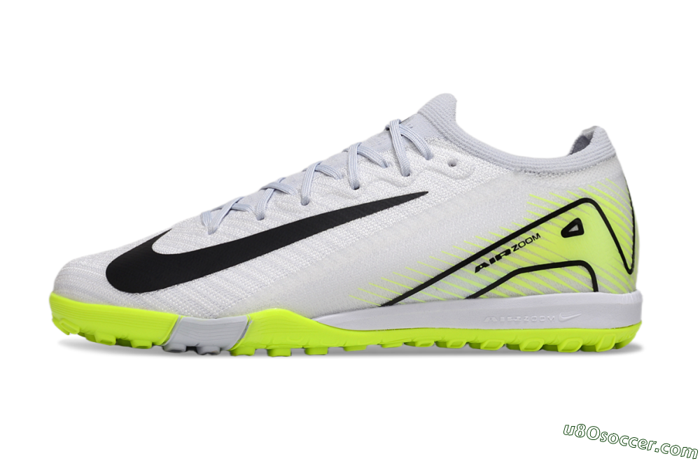 Nike Air Zoom Mercurial Vapor 16 Elite TF Artificial Turf Soccer Shoes - White/Black/Yellow 2