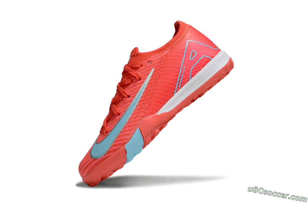 Nike Air Zoom Mercurial Vapor 16 Elite TF Artificial Turf Soccer Shoes - Red/Silver/Jade 4