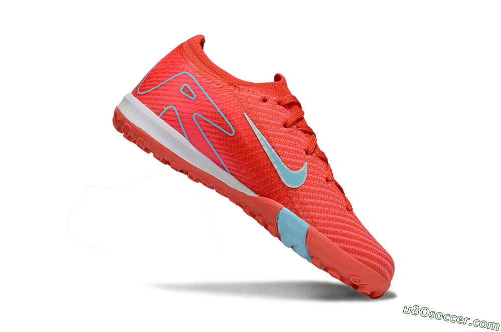 Nike Air Zoom Mercurial Vapor 16 Elite TF Artificial Turf Soccer Shoes - Red/Silver/Jade 3