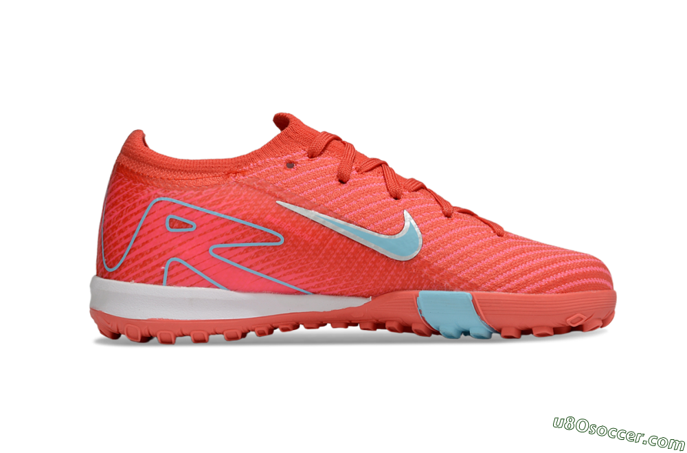 Nike Air Zoom Mercurial Vapor 16 Elite TF Artificial Turf Soccer Shoes - Red/Silver/Jade 6