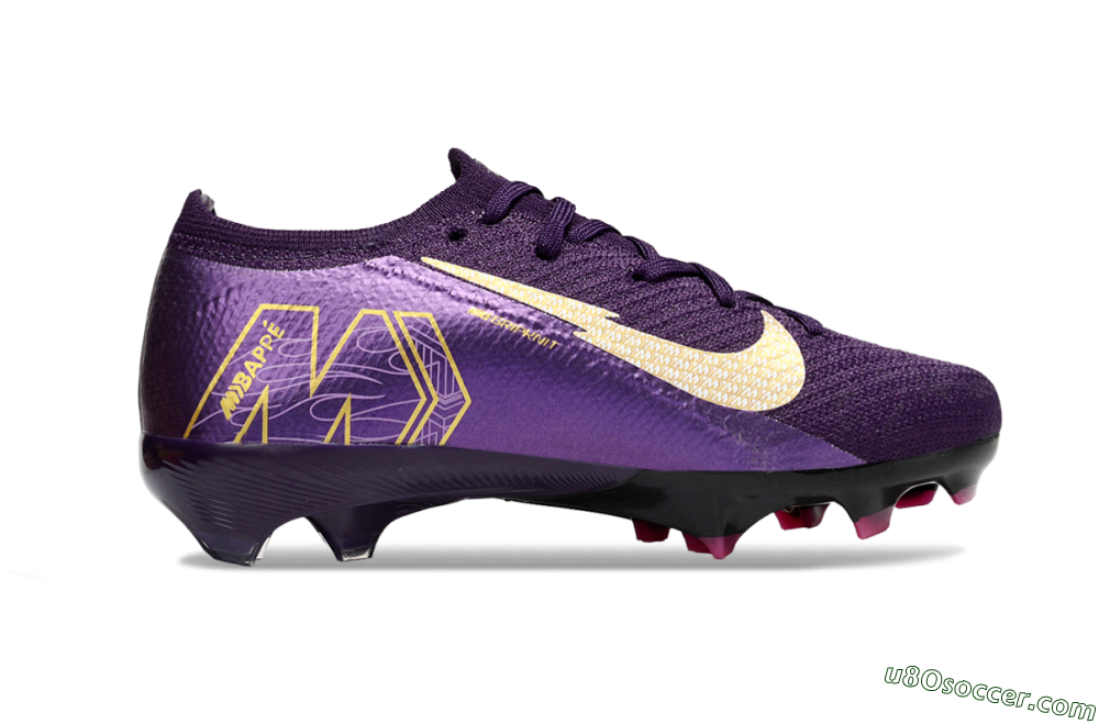 Nike Air Zoom Mercurial Vapor 16 Elite FG Firm Ground Soccer Cleats - Purple/White/Gold 5