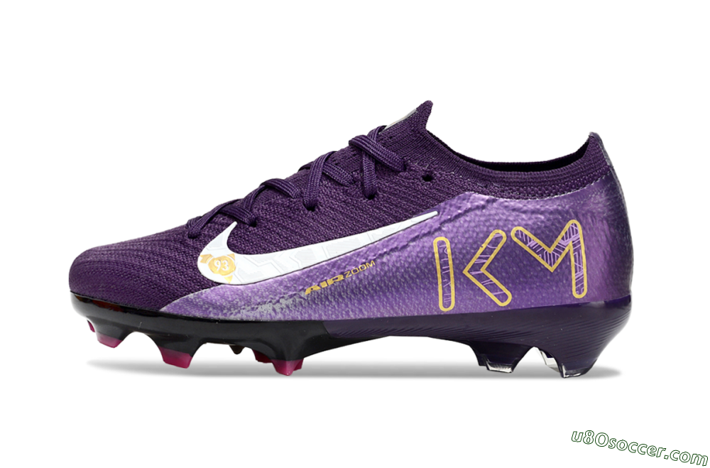 Nike Air Zoom Mercurial Vapor 16 Elite FG Firm Ground Soccer Cleats - Purple/White/Gold 1