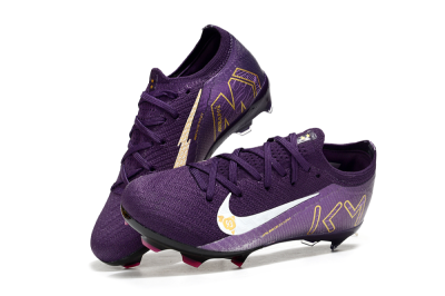 Nike Air Zoom Mercurial Vapor 16 Elite FG Firm Ground Soccer Cleats - Purple/White/Gold