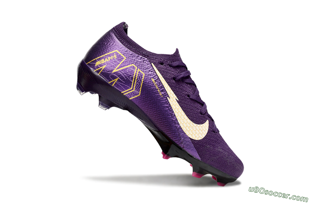 Nike Air Zoom Mercurial Vapor 16 Elite FG Firm Ground Soccer Cleats - Purple/White/Gold 3