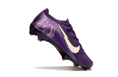 Nike Air Zoom Mercurial Vapor 16 Elite FG Firm Ground Soccer Cleats - Purple/White/Gold