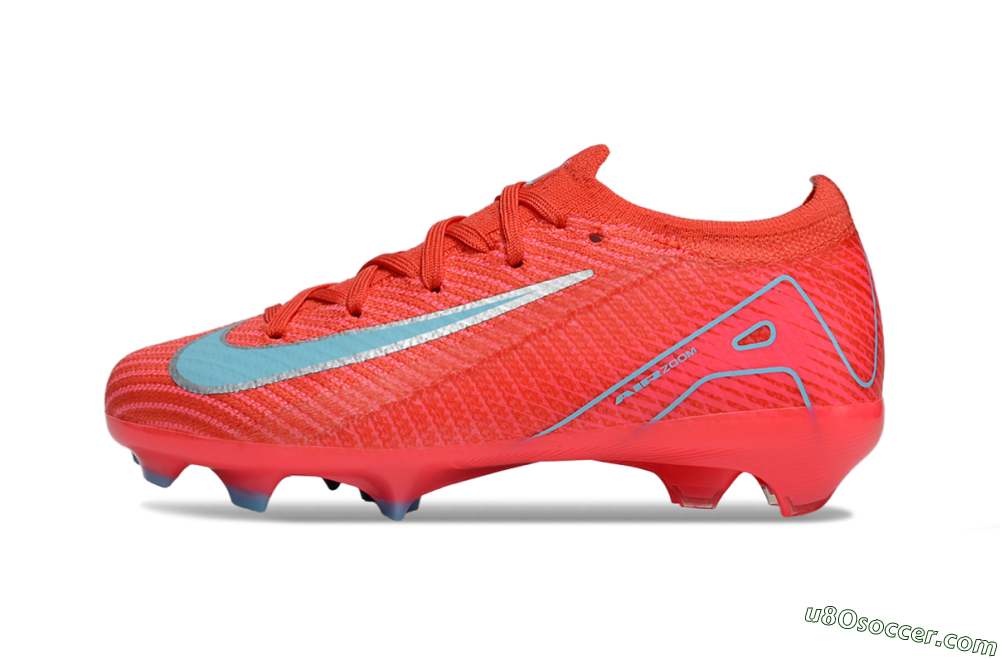Nike Air Zoom Mercurial Vapor 16 Elite FG Firm Ground Soccer Cleats - Red/Silver/Jade 1