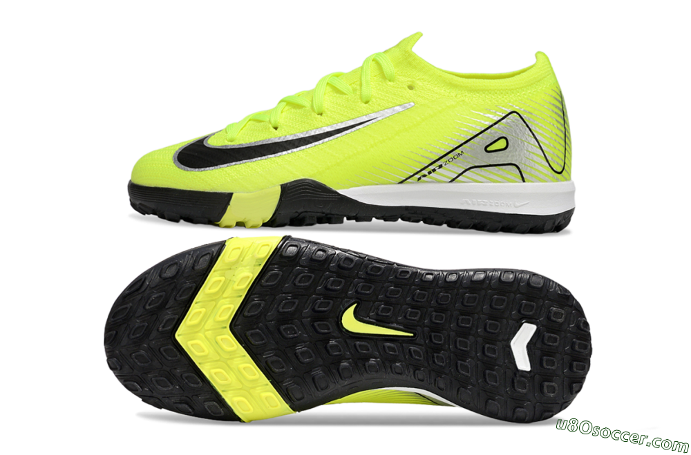 Nike Air Zoom Mercurial Vapor 16 Elite TF Artificial Turf Soccer Shoes - Yellow/Black/Silver 0