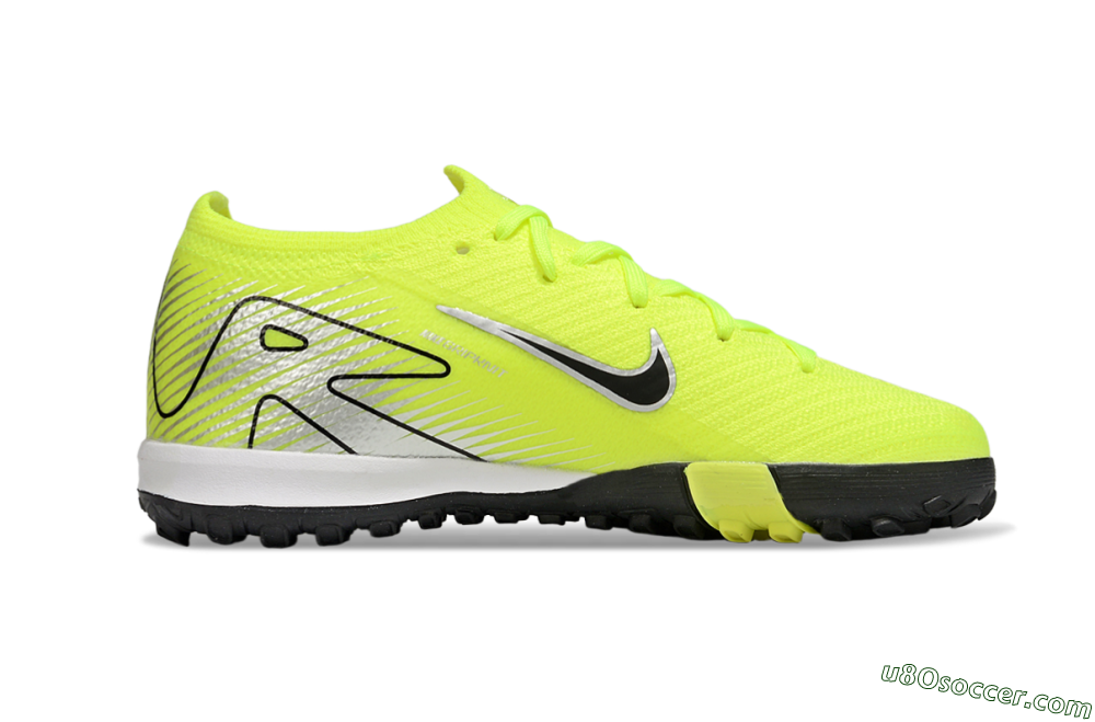 Nike Air Zoom Mercurial Vapor 16 Elite TF Artificial Turf Soccer Shoes - Yellow/Black/Silver 6