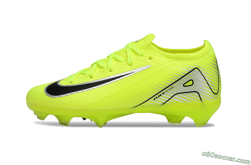 Nike Air Zoom Mercurial Vapor 16 Elite FG Firm Ground Soccer Cleats - Yellow/Black/Silver 2