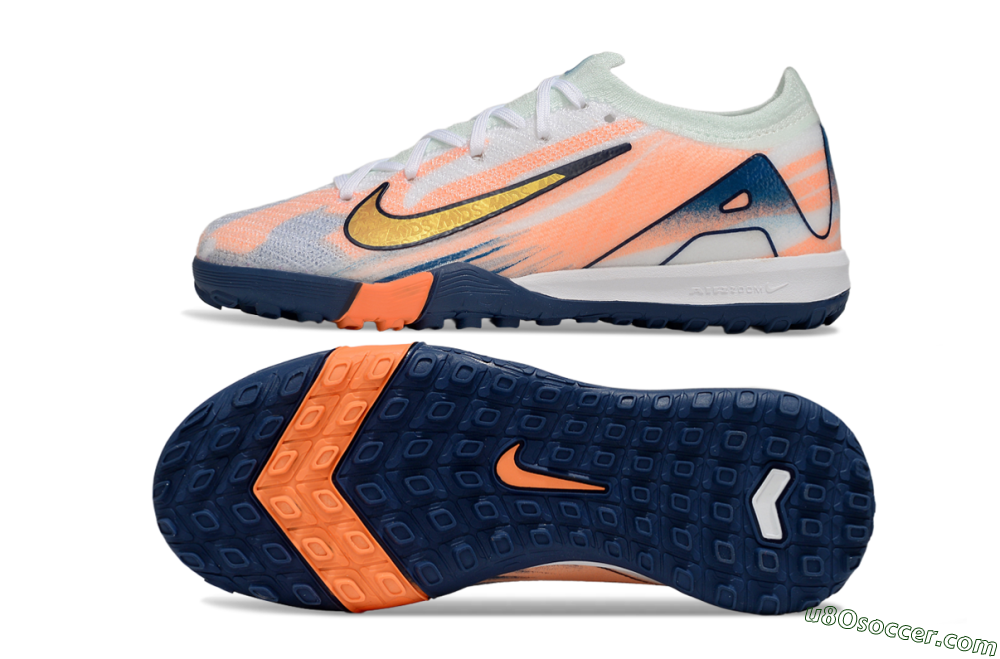 Nike Air Zoom Mercurial Vapor 16 Elite TF Artificial Turf Soccer Shoes - Pink/Yellow/Blue 0