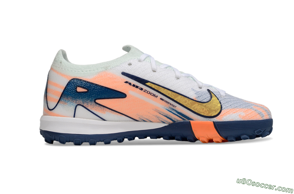 Nike Air Zoom Mercurial Vapor 16 Elite TF Artificial Turf Soccer Shoes - Pink/Yellow/Blue 6