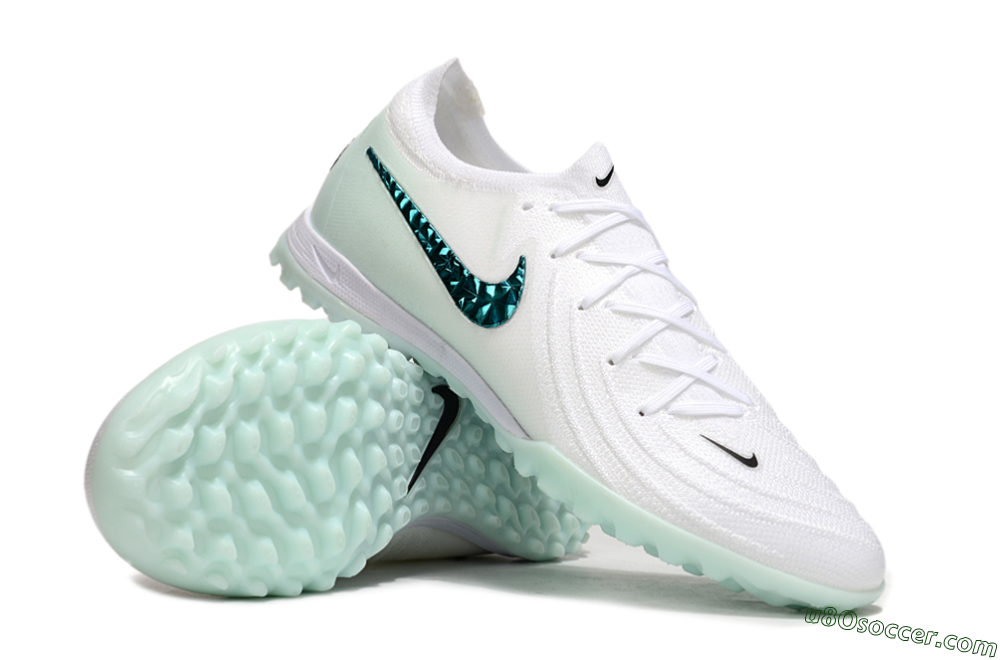 Nike Phantom GX 2 Elite TF Artificial Turf Soccer Shoes - Beige/Green 3