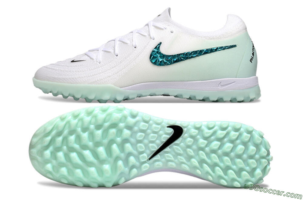 Nike Phantom GX 2 Elite TF Artificial Turf Soccer Shoes - Beige/Green 0