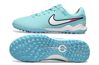Nike Tiempo Legend 10 Academy TF Artificial Turf Soccer Shoes - Jade/White/Pink