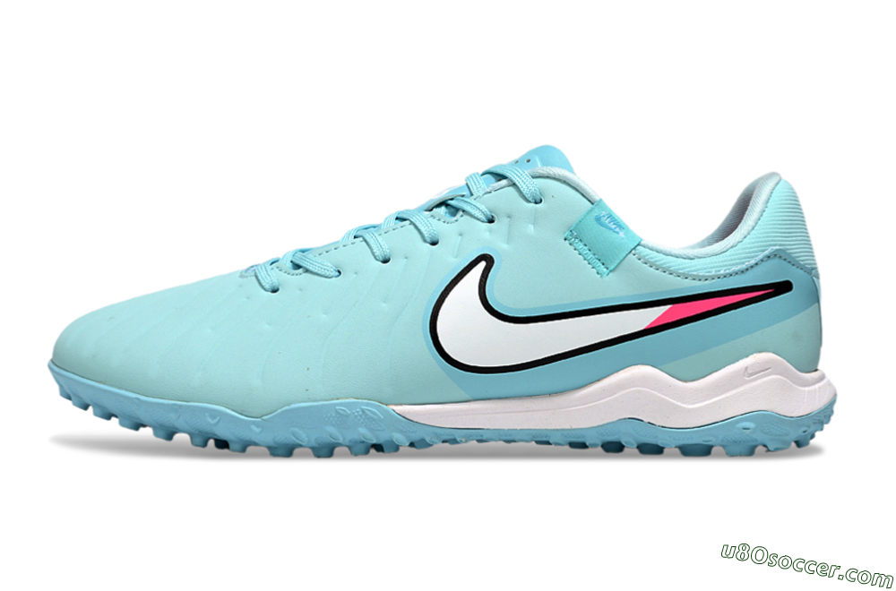 Nike Tiempo Legend 10 Academy TF Artificial Turf Soccer Shoes - Jade/White/Pink 2
