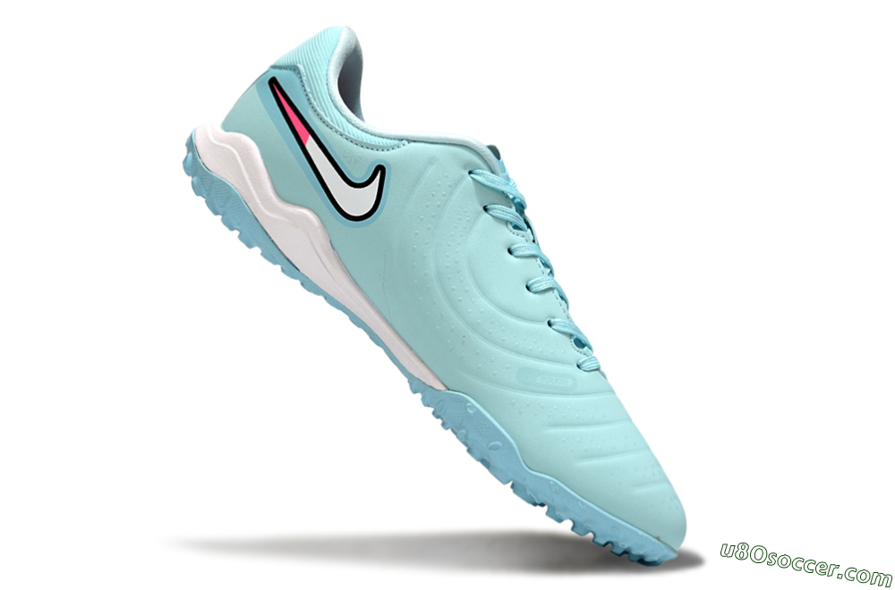 Nike Tiempo Legend 10 Academy TF Artificial Turf Soccer Shoes - Jade/White/Pink 4