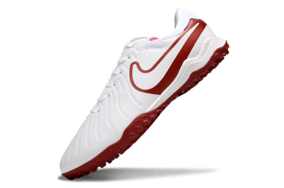 Nike Tiempo Legend 10 Academy TF Artificial Turf Soccer Shoes - White/Red