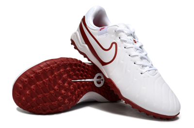 Nike Tiempo Legend 10 Academy TF Artificial Turf Soccer Shoes - White/Red