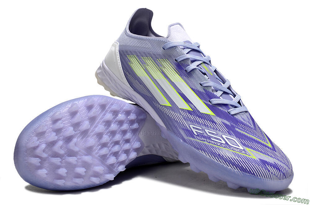Adidas F50 Elite TF Artificial Turf Soccer Shoes - Purple/Yellow/White 3