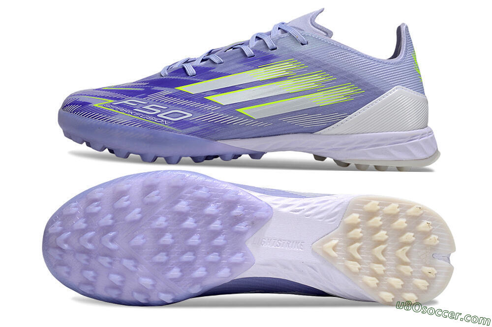 Adidas F50 Elite TF Artificial Turf Soccer Shoes - Purple/Yellow/White 0