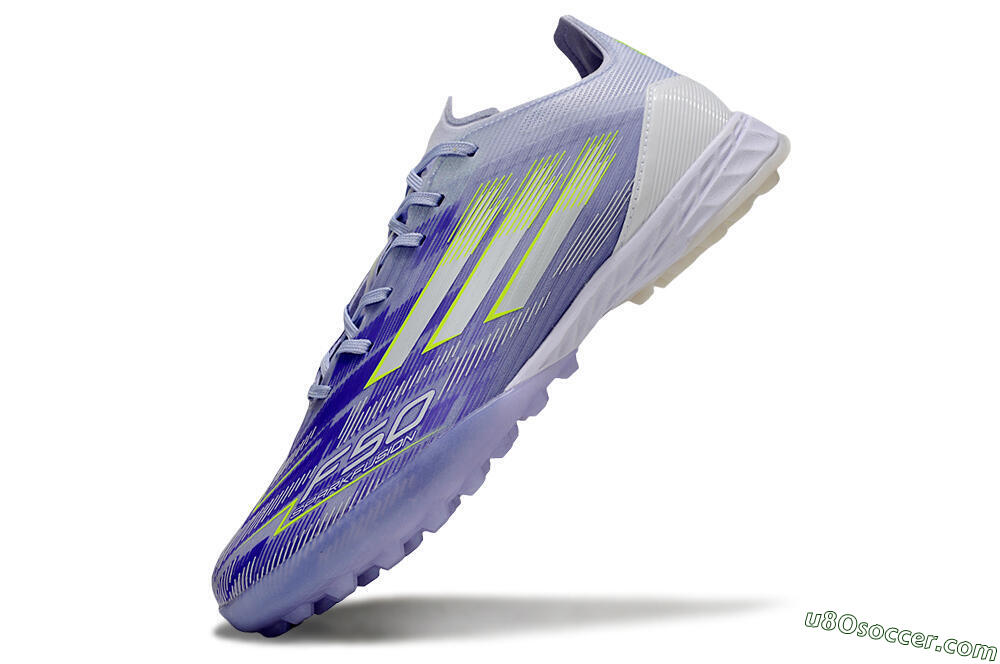 Adidas F50 Elite TF Artificial Turf Soccer Shoes - Purple/Yellow/White 5