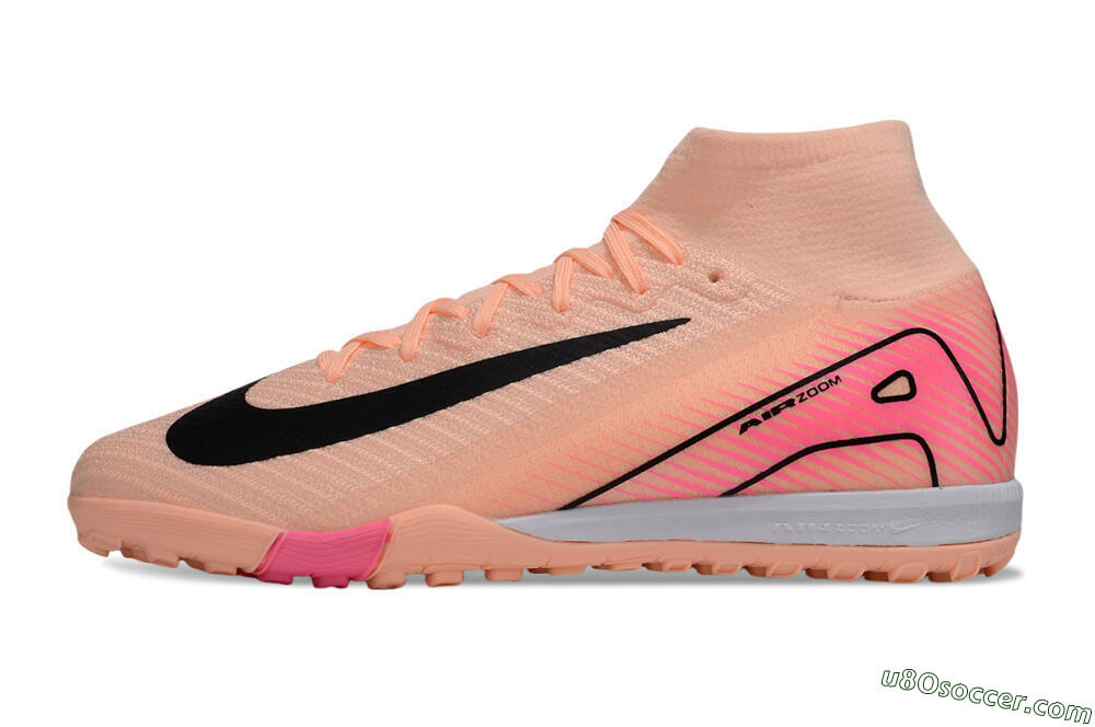 Nike Air Zoom Mercurial Superfly 10 Elite TF Artificial Turf Soccer Shoes - Pink/Black/Red 2