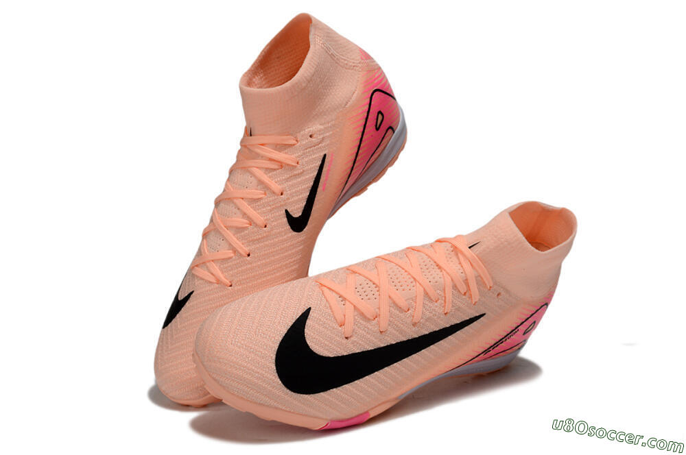 Nike Air Zoom Mercurial Superfly 10 Elite TF Artificial Turf Soccer Shoes - Pink/Black/Red 3