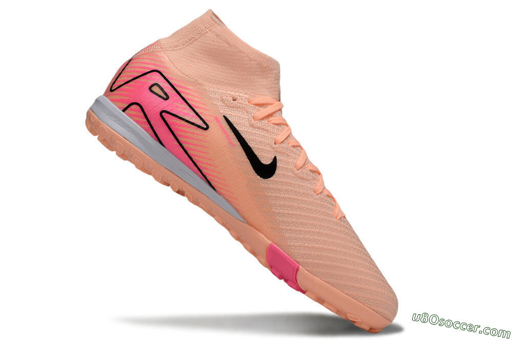 Nike Air Zoom Mercurial Superfly 10 Elite TF Artificial Turf Soccer Shoes - Pink/Black/Red 4