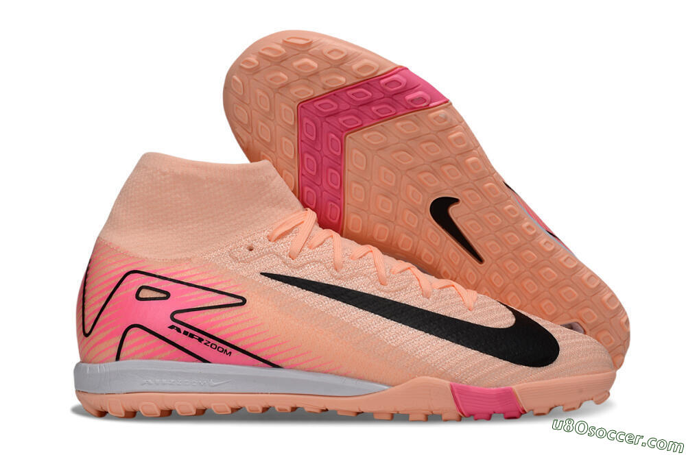 Nike Air Zoom Mercurial Superfly 10 Elite TF Artificial Turf Soccer Shoes - Pink/Black/Red 1