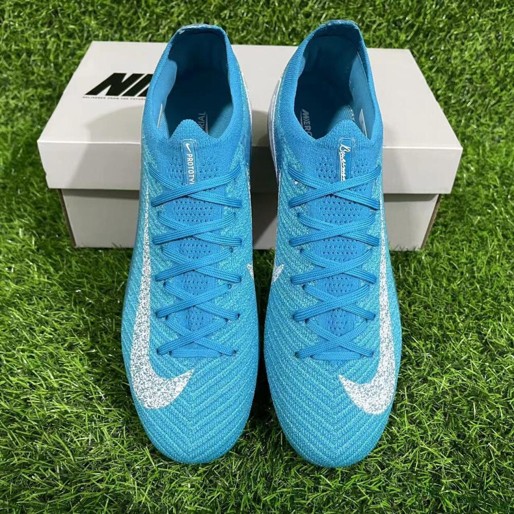 Nike Air Zoom Mercurial Vapor 16 Elite FG Firm Ground Soccer Cleats - Blue/White
