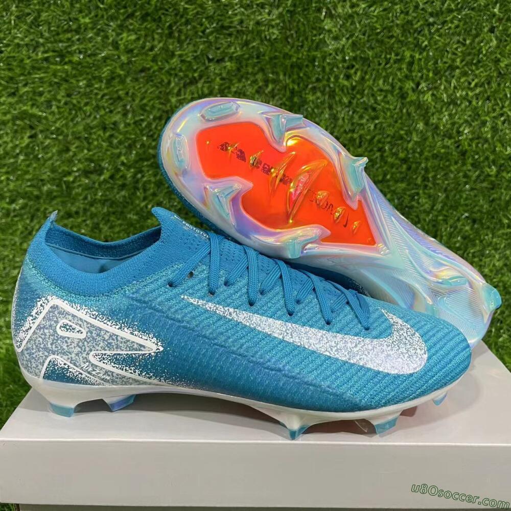 Nike Air Zoom Mercurial Vapor 16 Elite FG Firm Ground Soccer Cleats - Blue/White