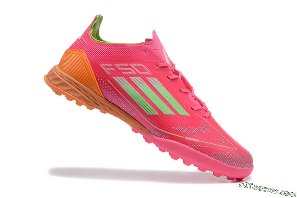 Adidas F50 Pro TF Artificial Turf Soccer Shoes - Red/Yellow/Orange 4
