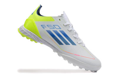 Adidas F50 Pro TF Artificial Turf Soccer Shoes - Grey/Blue/Yellow