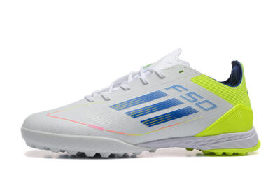 Adidas F50 Pro TF Artificial Turf Soccer Shoes - Grey/Blue/Yellow