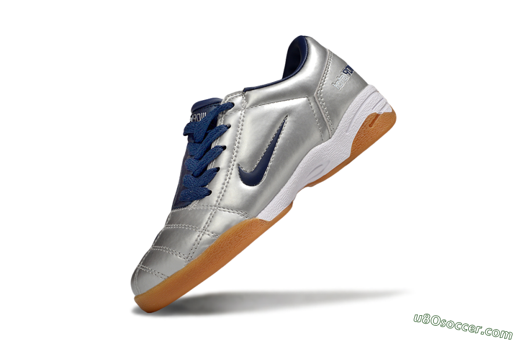 Nike Total 90 III IC Indoor & Futsal Soccer Shoes - Silver/Blue 5