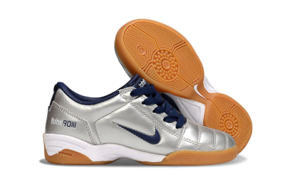 Nike Total 90 III IC Indoor & Futsal Soccer Shoes - Silver/Blue