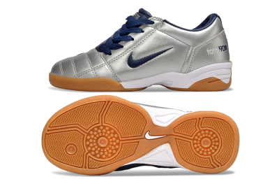 Nike Total 90 III IC Indoor & Futsal Soccer Shoes - Silver/Blue