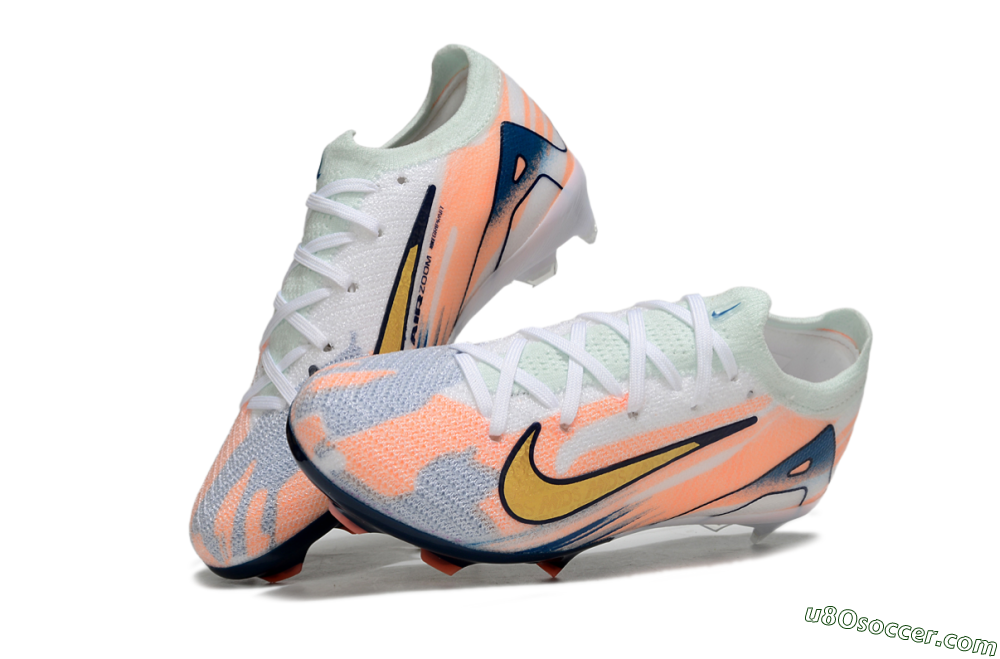 Nike Air Zoom Mercurial Vapor 16 Elite FG Firm Ground Soccer Cleats - Pink/Yellow/Blue 3