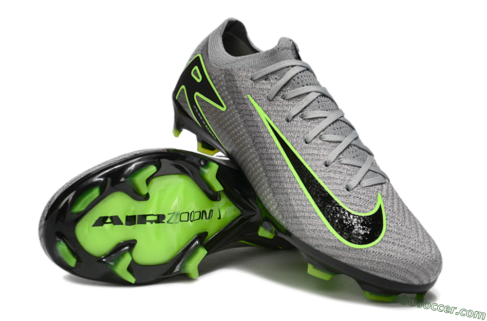 Nike Air Zoom Mercurial Vapor 16 Elite FG Firm Ground Soccer Cleats - Grey/Yellow/Black 4
