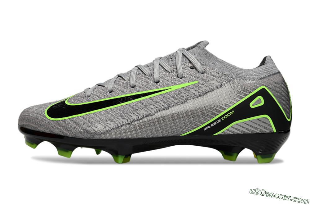 Nike Air Zoom Mercurial Vapor 16 Elite FG Firm Ground Soccer Cleats - Grey/Yellow/Black 2