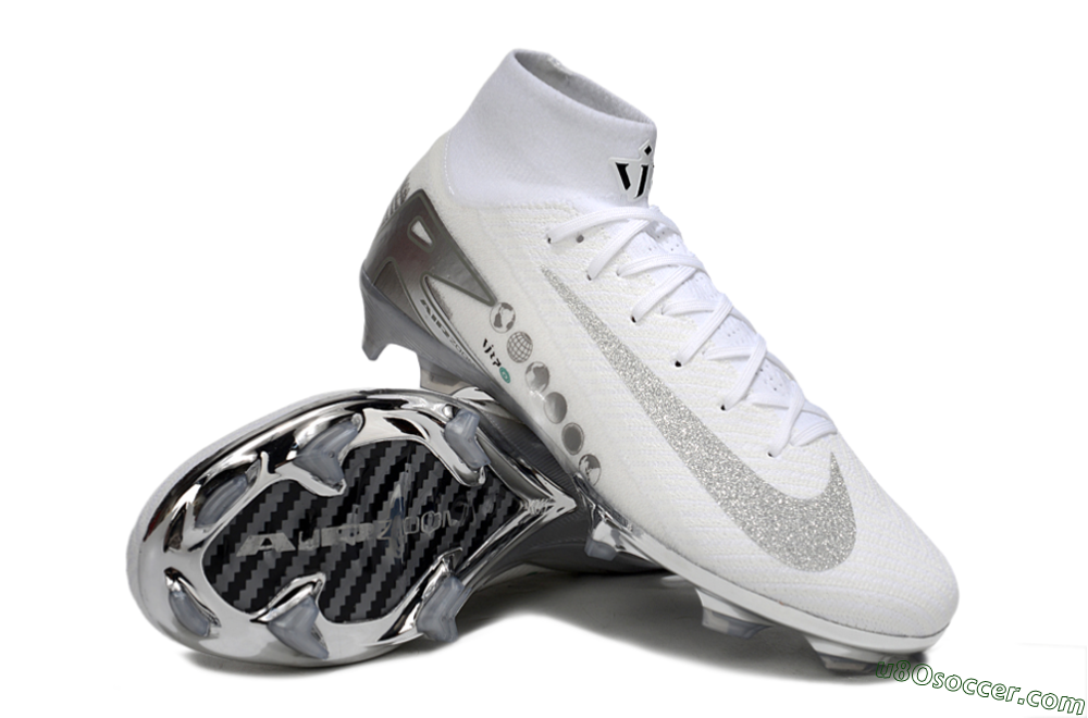 Nike Air Zoom Mercurial Superfly 10 Elite FG Firm Ground Soccer Cleats - Beige/White/Silver 4