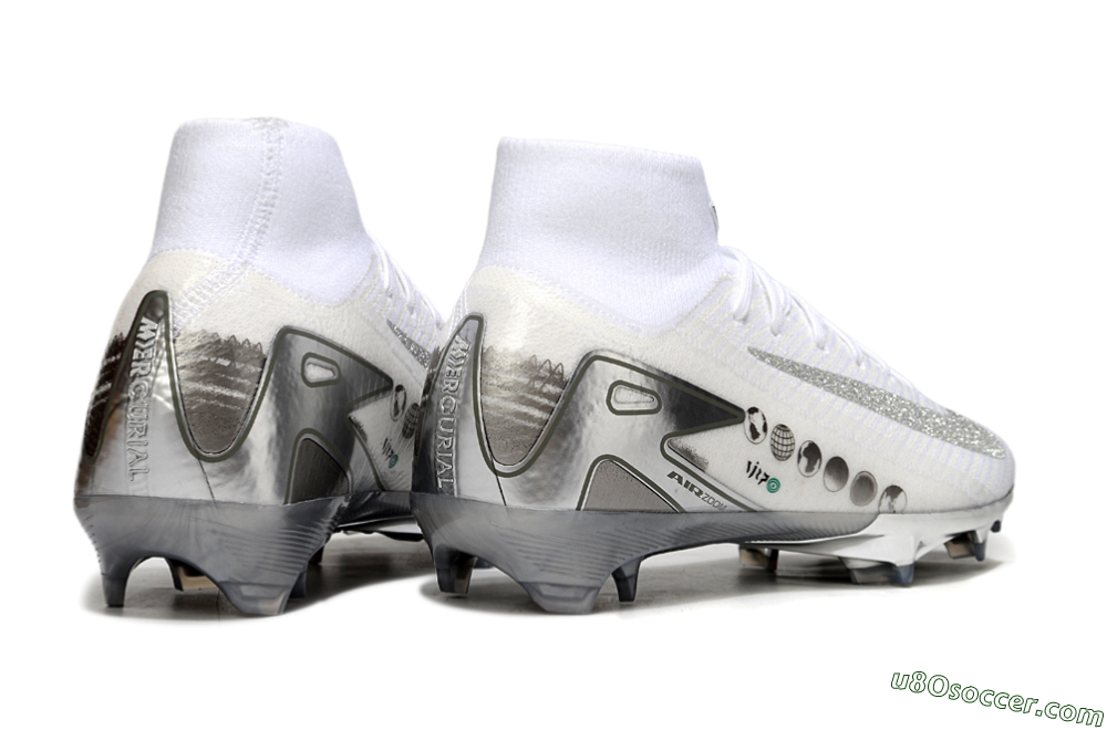 Nike Air Zoom Mercurial Superfly 10 Elite FG Firm Ground Soccer Cleats - Beige/White/Silver 7