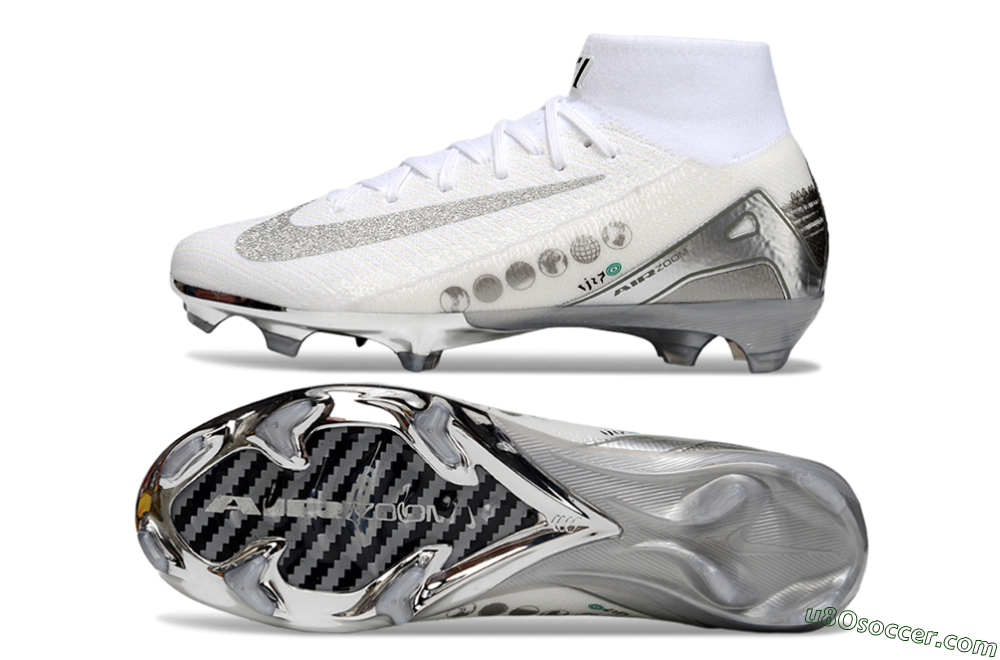 Nike Air Zoom Mercurial Superfly 10 Elite FG Firm Ground Soccer Cleats - Beige/White/Silver 0